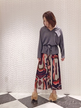 「OSMOSIS（オズモーシス）のアイテム（シューズ）」を使った、OSMOSIS天王寺ミオ店さん（レディース・155cm）の秋コーディネート