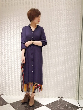 「OSMOSIS（オズモーシス）のアイテム（シューズ）」を使った、OSMOSIS天王寺ミオ店さん（レディース・163cm）の秋コーディネート