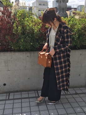 「GRACE CONTINENTAL（グレースコンチネンタル）のアイテム（バッグ）」を使った、OSMOSIS天王寺ミオ店さん（レディース・167cm）の秋コーディネート