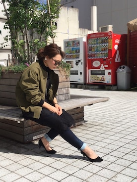 「OSMOSIS（オズモーシス）のアイテム（ブルゾン）」を使った、OSMOSIS天王寺ミオ店さん（レディース・155cm）の秋コーディネート
