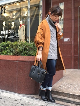 「FOSSIL（フォッシル）のアイテム（アナログ腕時計）」を使った、OSMOSIS天王寺ミオ店さん（レディース・167cm）の秋コーディネート