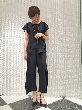 「OSMOSIS（オズモーシス）のアイテム（オールインワン・サロペット）」を使った、OSMOSIS天王寺ミオ店さん（レディース・163cm）の秋コーディネート