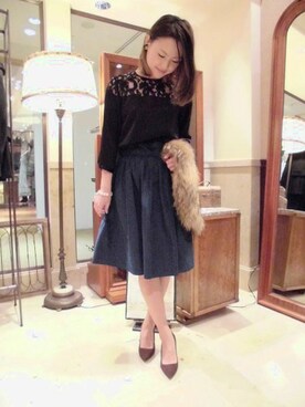 Salon de la Trinite'有楽町店スタッフさん（レディース・159cm）の冬コーディネート