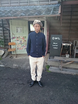 「masterkey（マスターキー）のアイテム（帽子）」を使った、yusuke さん（メンズ・170cm）の秋コーディネート