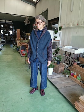 「masterkey（マスターキー）のアイテム（ジャケット/アウター）」を使った、yusuke さん（メンズ・170cm）の秋コーディネート