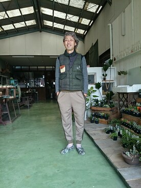 「masterkey（マスターキー）のアイテム（帽子）」を使った、yusuke さん（メンズ・170cm）の秋コーディネート