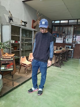 「masterkey（マスターキー）のアイテム（トップス）」を使った、yusuke さん（メンズ・170cm）の秋コーディネート