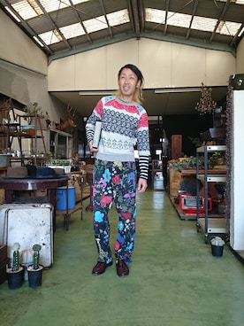 「アイテム（スウェット、その他）」を使った、yusuke さん（メンズ・170cm）の秋コーディネート