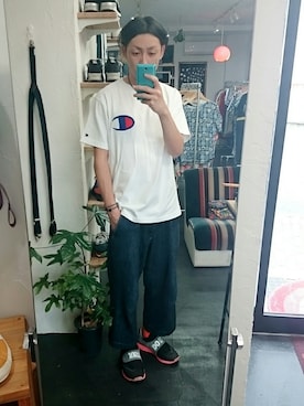 「masterkey（マスターキー）のアイテム（パンツ）」を使った、yusuke さん（メンズ・170cm）の夏コーディネート