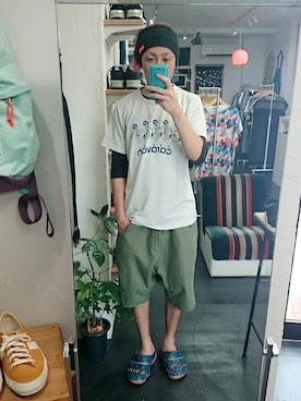 「KEEN（キーン）のアイテム（サンダル）」を使った、yusuke さん（メンズ・170cm）の夏コーディネート