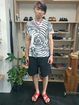 「Chaco（チャコ）のアイテム」を使った、yusuke さん（メンズ・170cm）の夏コーディネート