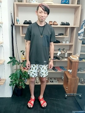 「Chaco（チャコ）のアイテム」を使った、yusuke さん（メンズ・170cm）の夏コーディネート