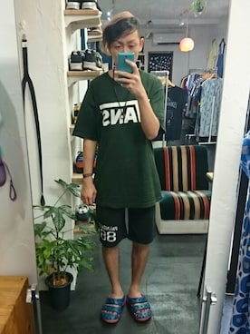 「KEEN（キーン）のアイテム（サンダル）」を使った、yusuke さん（メンズ・170cm）の夏コーディネート