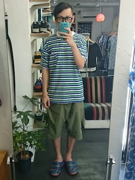 「masterkey（マスターキー）のアイテム（トップス）」を使った、yusuke さん（メンズ・170cm）の夏コーディネート