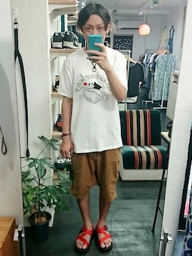 「Chaco（チャコ）のアイテム」を使った、yusuke さん（メンズ・170cm）の夏コーディネート