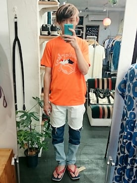 「masterkey（マスターキー）のアイテム（パンツ）」を使った、yusuke さん（メンズ・170cm）の夏コーディネート