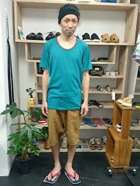 「masterkey（マスターキー）のアイテム（パンツ）」を使った、yusuke さん（メンズ・170cm）の夏コーディネート