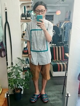 「KEEN（キーン）のアイテム（サンダル）」を使った、yusuke さん（メンズ・170cm）の夏コーディネート