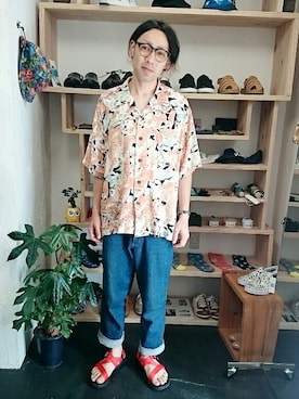 「アロハシャツ」｜yusuke さん（メンズ・170cm）の夏コーディネート