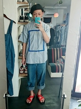 「Chaco（チャコ）のアイテム」を使った、yusuke さん（メンズ・170cm）の夏コーディネート