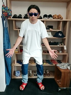 「Chaco（チャコ）のアイテム」を使った、yusuke さん（メンズ・170cm）の夏コーディネート