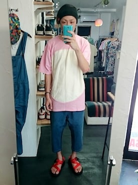 「Chaco（チャコ）のアイテム」を使った、yusuke さん（メンズ・170cm）の夏コーディネート