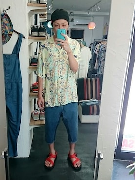 「Chaco（チャコ）のアイテム」を使った、yusuke さん（メンズ・170cm）の夏コーディネート