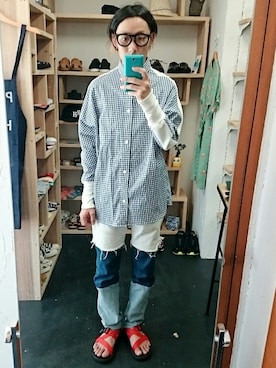「Chaco（チャコ）のアイテム」を使った、yusuke さん（メンズ・170cm）の夏コーディネート