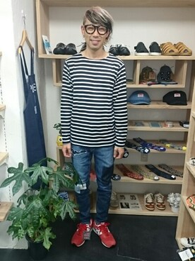 「masterkey（マスターキー）のアイテム（パンツ）」を使った、yusuke さん（メンズ・170cm）の秋コーディネート