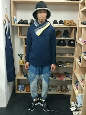 「miraco（ミラコ）のアイテム」を使った、yusuke さん（メンズ・170cm）の秋コーディネート