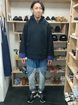 「masterkey（マスターキー）のアイテム（パンツ）」を使った、yusuke さん（メンズ・170cm）の秋コーディネート