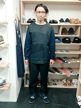 「masterkey（マスターキー）のアイテム（スウェット）」を使った、yusuke さん（メンズ・170cm）の秋コーディネート