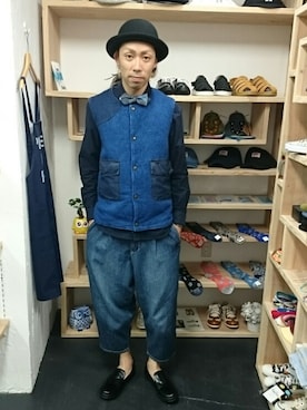 「STORES.jp（ストアーズドットジェーピー）のアイテム（シャツ/ブラウス）」を使った、yusuke さん（メンズ・170cm）の秋コーディネート