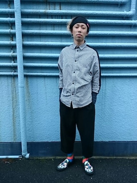 「masterkey（マスターキー）のアイテム（トップス）」を使った、yusuke さん（メンズ・170cm）の秋コーディネート