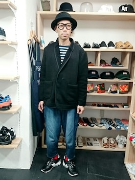 「LAMOND.（ラモンド）のLAMOND ラモンド ウールジャケット（ダウンジャケット/コート）」を使った、yusuke さん（メンズ・170cm）の秋コーディネート