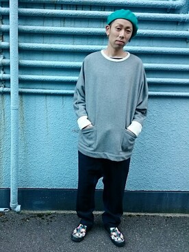 「masterkey（マスターキー）のアイテム（スウェット）」を使った、yusuke さん（メンズ・170cm）の秋コーディネート