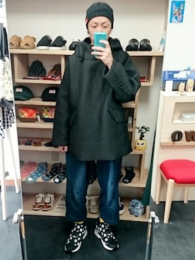 「ワイドシルエット」｜「アイテム（パンツ）」を使った、yusuke さん（メンズ・170cm）の秋コーディネート