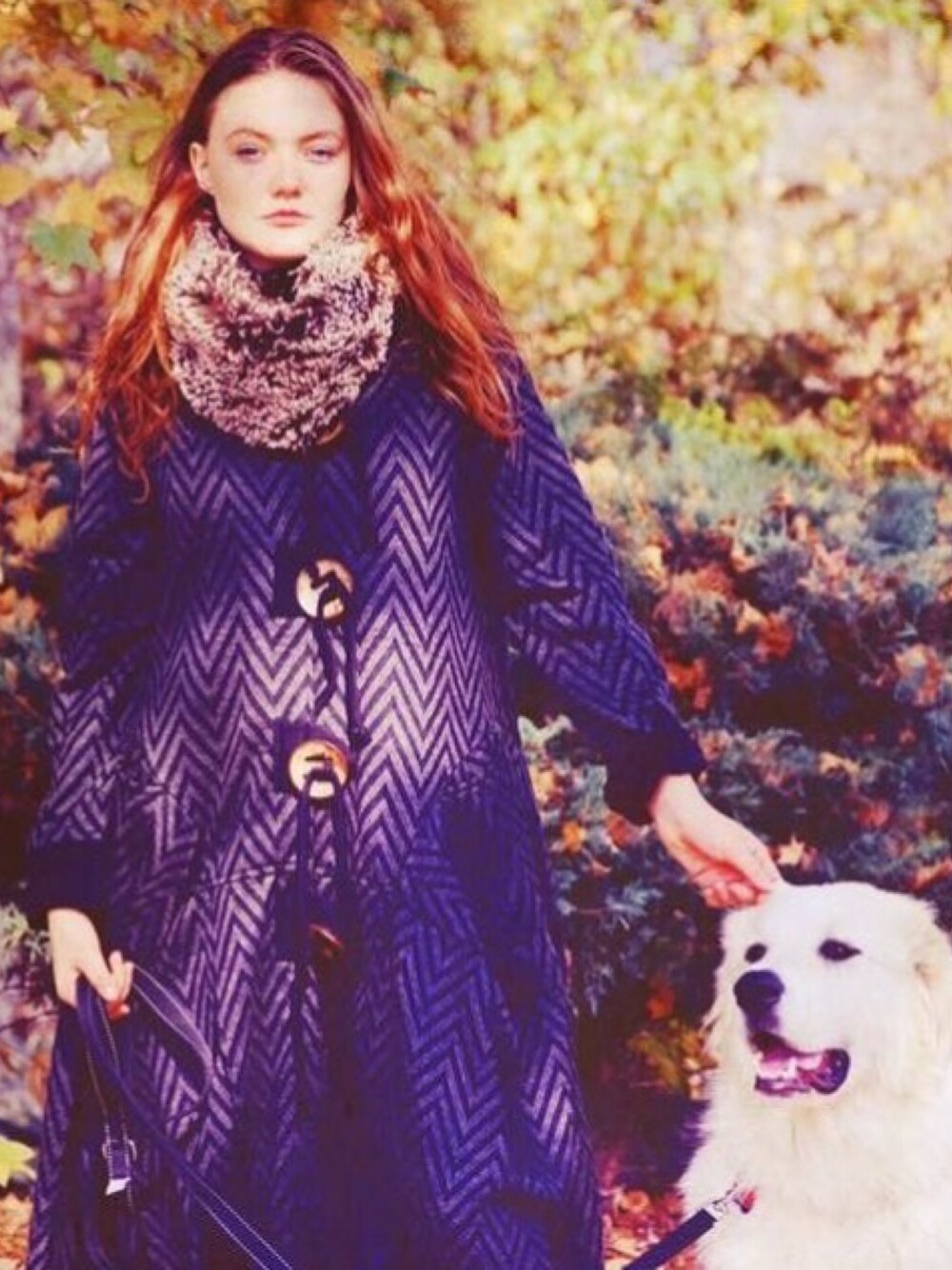 「coat、ootd、winter、outdoor、outfit、zigzag、bohochic」｜「tulip clothing USAのアイテム（モッズコート、パープル系）」を使った、Faye さん（レディース・170cm）の秋コーディネートの1枚目の写真