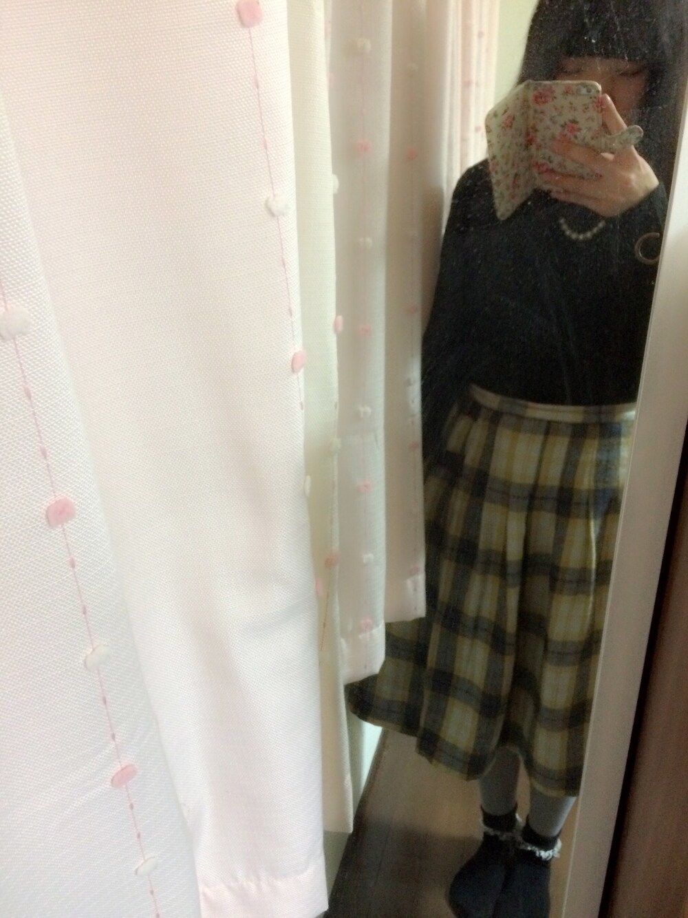 「SM2」｜「SM2のアイテム（スカート、イエロー系）」を使った、n a n a ❁.*。さん（レディース・157cm）の冬コーディネートの1枚目の写真