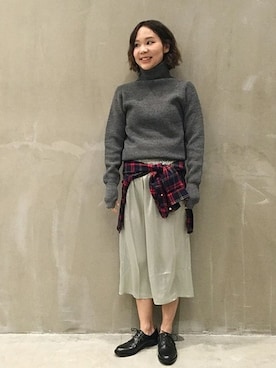 「Andersen-Andersen（アンデルセンアンデルセン）のアイテム」を使った、JOURNAL STANDARD relume 西宮ガーデンズ店スタッフさん（レディース・158cm）の冬コーディネート