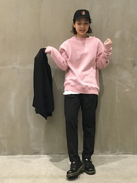 「INFIELDER DESIGN（インフィールダーデザイン）のアイテム（帽子）」を使った、JOURNAL STANDARD relume 西宮ガーデンズ店スタッフさん（レディース・158cm）の冬コーディネート