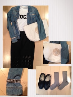 「D&G（ディーアンドジー）のアイテム（デニムジャケット）」を使った、brackmadamさん（レディース・162cm）の春コーディネート