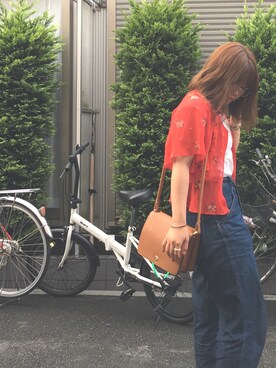 「Marc by Marc Jacobs（マークバイマークジェイコブス）のアイテム（リング）」を使った、m---＊さん（レディース・156cm）の夏コーディネート