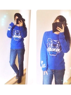 「KENZO」｜「アイテム（その他トップス）」を使った、Minaさん（レディース・163cm）の秋コーディネート