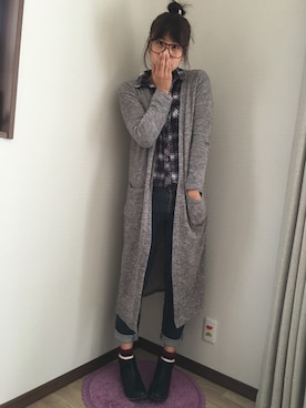 「ALBUM（アルブム）のアイテム」を使った、ユンソさん（レディース・172cm）の冬コーディネート