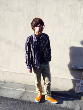 「CABANE de ZUCCa（カバンドズッカ）のアイテム（ブルゾン）」を使った、Leoさん（メンズ・164cm）の春コーディネート