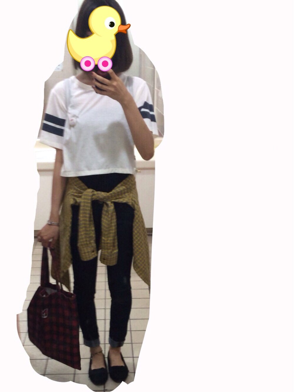 「お仕事コーデ、お仕事スタイル、モカシン、スキニージーンズ、スキニースタイル」｜「GUのアイテム（Tシャツ/カットソー、ホワイト系）」を使った、CHIKAI💋さん（レディース・163cm）の夏コーディネートの1枚目の写真