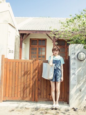 「愛洋裝（アイドレス）のアイテム（つなぎ/オールインワン）」を使った、IDRESS     愛洋裝さん（レディース・163cm）の春コーディネート