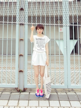 「愛洋裝（アイドレス）のアイテム（つなぎ/オールインワン）」を使った、IDRESS     愛洋裝さん（レディース・163cm）の夏コーディネート