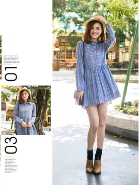 「愛洋裝（アイドレス）のアイテム（ワンピース/ドレス）」を使った、IDRESS     愛洋裝さん（レディース・160cm）の秋コーディネート